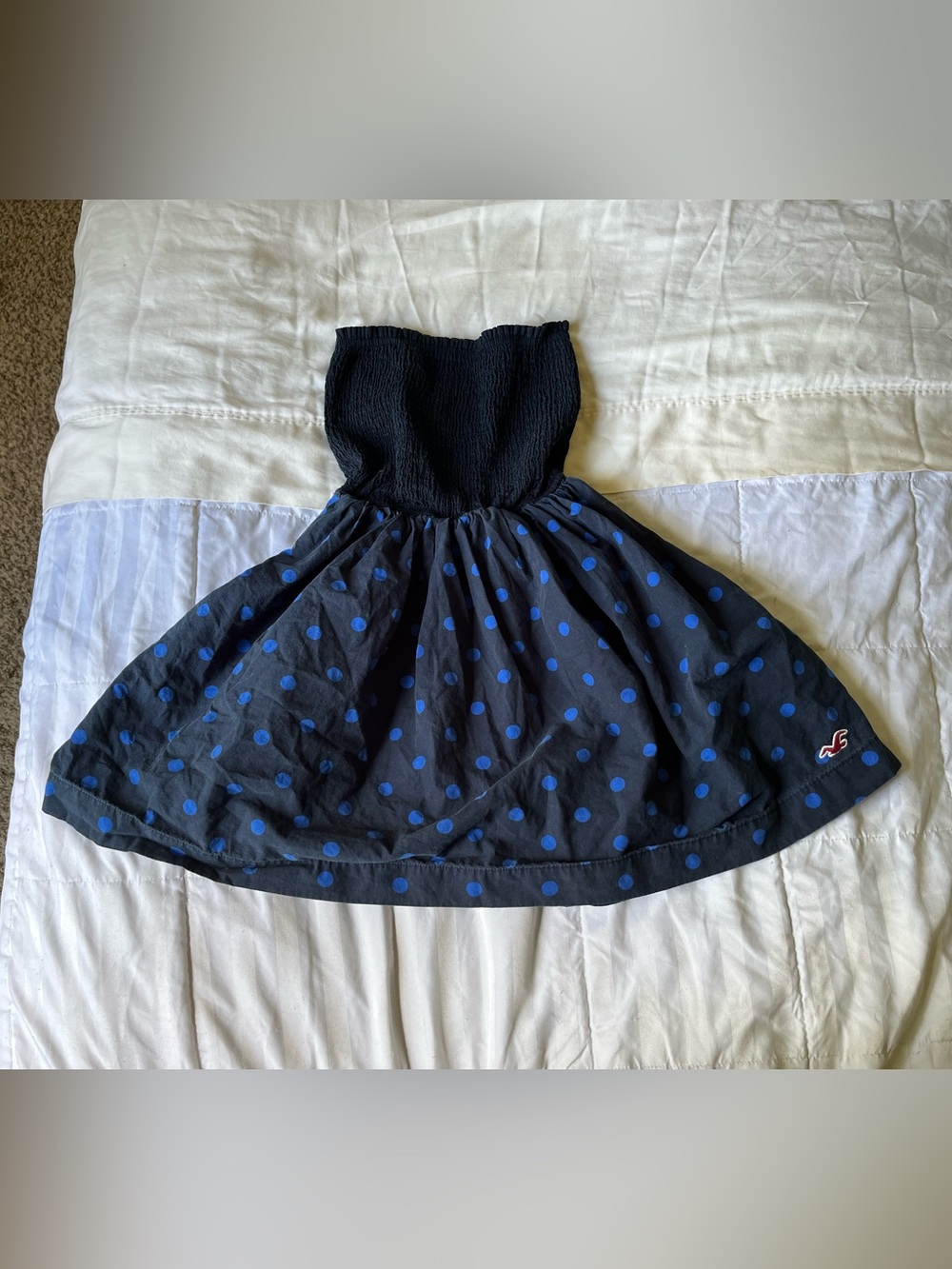 Hollister strapless polkadot dress
